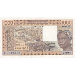 1000 FRANCS 1988 WEST AFRICAN STATES 